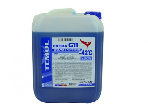 Антифриз G-11 -42°С синий10 л TEMOL Extra