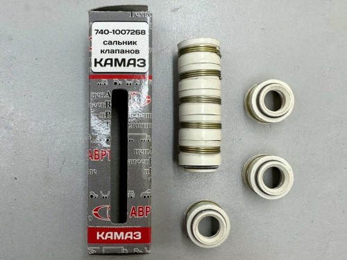 Сальник клапанов Камаз комплект 8 шт (белая)/ 740.1007268 АВРТ