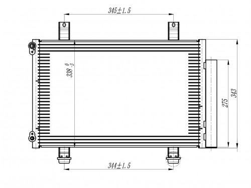 Радиатор кондиционера Swift 1.2/1.3/1.5 (05-) с ресивером (LRAC 2462) Luzar