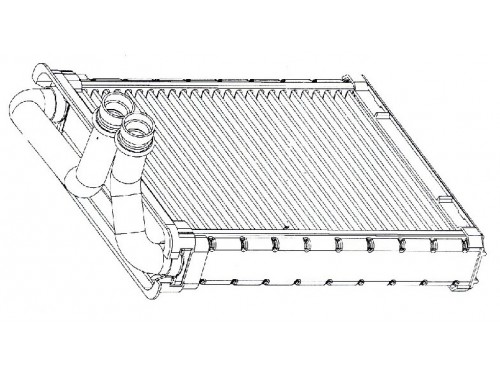 Радиатор отопителя VW Tiguan (08-) (Denso type) (LRh 18N6) Luzar