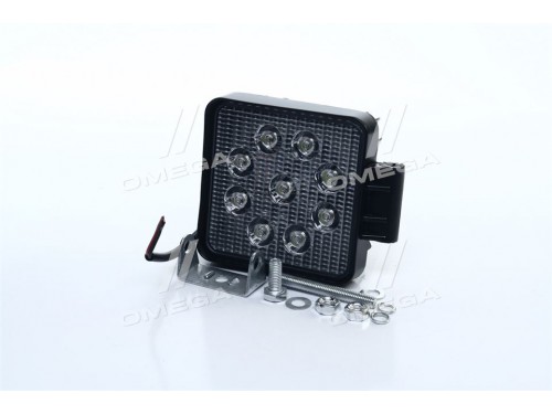Фара LED дополнительная 12/24V, 9*3W, 106*106*47mm <Tempest>