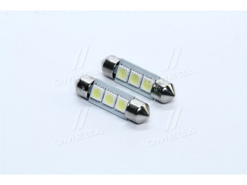 Лампа LED Софитные C5W 24V T11x36-S8.5 (3 SMD size5050) 2шт. блистер <TEMPEST>