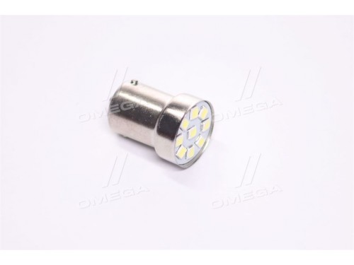 Лампа LED указателей поворотов и стоп-сигналов 24V R5W BA15S 9SMD WHITE <TEMPEST>