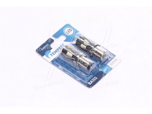 Лампа LED указателей поворотов и стоп-сигналов 24V BA15S 14SMD WHITE <TEMPEST>