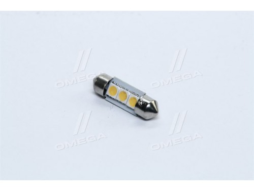 Лампа LED Софитные C5W 24V T11x31-S8.5 (3 SMD size5050) WARM WHITE <TEMPEST>