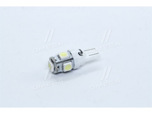 Лампа LED б/ц габарит и приборная панель T10-5SMD W2.1x9.5d 12V WHITE <TEMPEST>...